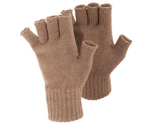 Floso Ladies/Womens Winter Fingerless Gloves (Beige) - MG-32A