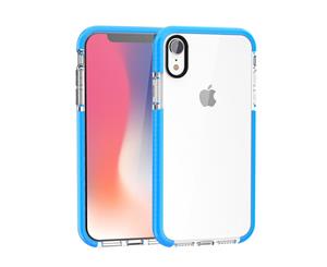 For iPhone XR Case Blue Highly Transparent Soft TPU Cover