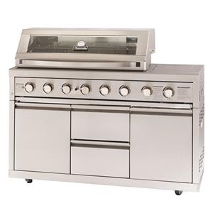 Gasmate Platinum III Stainless Steel 6 Burner BBQ with Side Burner