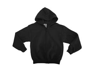 Gildan Heavy Blend Unisex Childrens Full Zip Hooded Sweatshirt / Hoodie (Black) - BC472