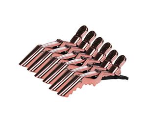 Glammar Crocodile Clips Rose Gold 6pk