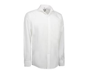 Id Mens Poplin Tuxedo Shirt Long Sleeve Modern Fit (White) - ID487