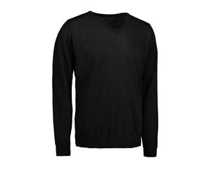 Id Unisex Classic V-Neck Pullover (Black) - ID474