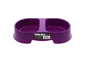 K9 Homes Plastic Double Diner Purple Tough Durable Easy To Clean Convenient