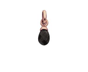 Kirstin Ash Black Agate Gemstone Charm w/ 18K Rose Gold Vermeil