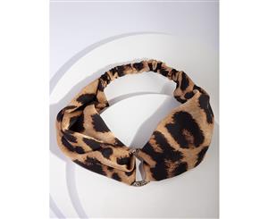 Lovisa Silver Ring Leopard Fabric Headband