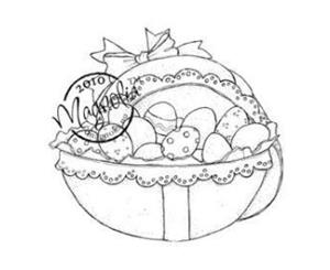 Magnolia - Hoppy Easter Cling Stamp 3.75 Hoppy Easter Cling Stamp 3.75X5.5 Package Easter Egg W/Eggs