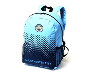 Manchester City Fc Official Fade Football Crest Backpack/Rucksack (Blue/Navy) - SG8093