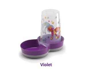 Moderna 'Friends Forever' Pet Food Dispenser 1.5L Gravity Feeder - Violet