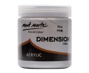 Mont Marte Dimension Acrylic Paint 250ml Pot - Silver