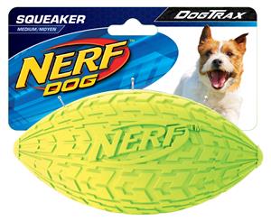 NERF Dog Small Squeaker Football - Green