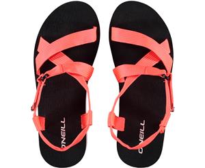 O'Neill Womens/Ladies Wedge Touch Fasten Sandals (Fluoro Peach) - NL540