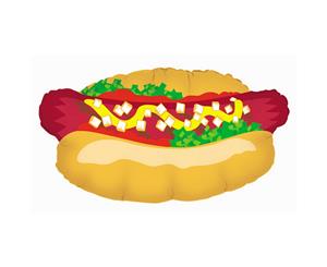 Oaktree Betallic 32 Inch Hot Dog Shaped Balloon (Multicoloured) - SG5918