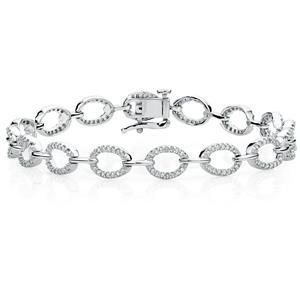 Online Exclusive - Tennis Bracelet with 3/4 Carat TW of Diamonds in 10ct White Gold