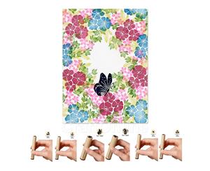 PegStamps - Butterfly Blooms Stamp Set - 3/4in and 1/2in Stamps