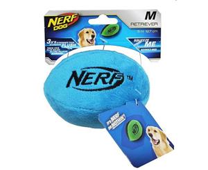 Retriever Plush Soft Football Dog Toy - Blue - Medium 12cm (NERF)