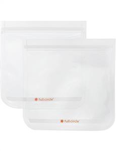 Reusable Sandwich Bags 2 Piece Set Clear 830ml