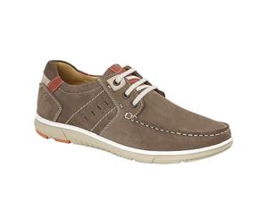 Roamers Mens Leather 3 Eyelet Leisure Tie Shoes (Brown) - DF1596