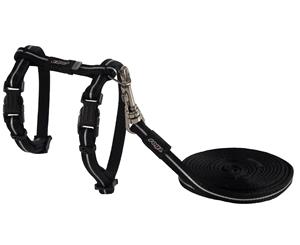 Rogz Alleycat 8mm Kitten Harness & Lead Set Black