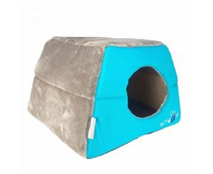 Rogz Cat Igloo Blue Floral