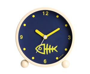 Round Metal Desk Alarm Clock - Blue