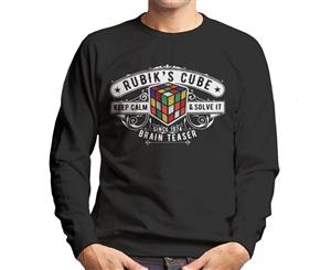 Rubik's Cube Badge Since 1974 Men's Sweatshirt - Black