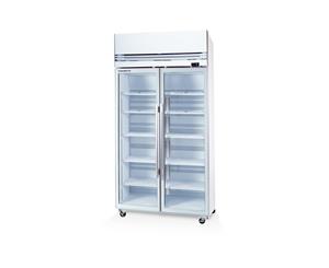 Skope VF1000X 2 Glass or Solid Door Top Mount Freezer - Silver