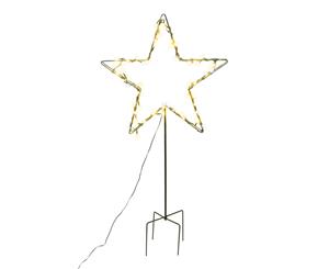 Standing Stars - Warm White LED with White Flash - 3 Pieces a Set