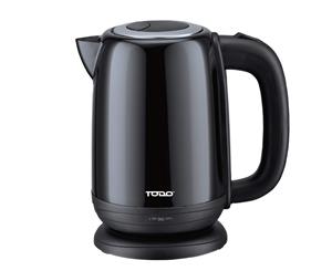 TODO 1.7L Stainless Steel Cordless Kettle 2200W Electric Water Jug Black