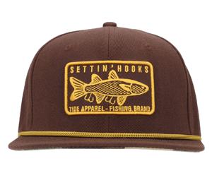 Tide Apparel Snapback Cap - Hooked Up/Brown