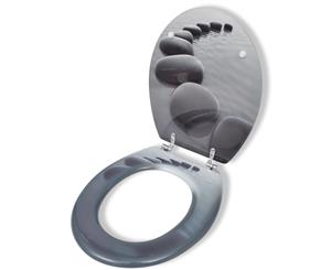 Toilet Seats with Hard Close Lids MDF Stones Washroom WC Covers Pad