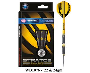 WINMAU STRATOS Steel Tip 95/85% Tungsten Darts 22 - 24g - 22 Gram