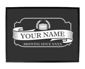 your name brewing since - Funny Novelty Birthday doormat floor mat floormat