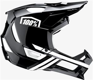 100% Trajecta Full-Face MTB Bike Helmet Black/White