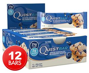 12 x Quest Protein Bars Blueberry Muffin 60g