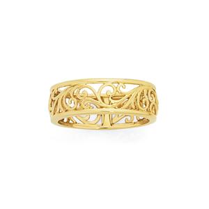 9ct Gold Filigree Dress Ring