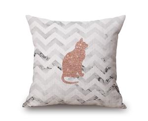 A Cat on Cotton&linen Pillow Cover 80742