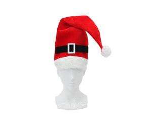 Adult Unisex Christmas Xmas Novelty Hat Party Wear [Tall Santa Hat w Buckle]