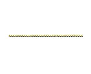 Bevilles 9ct Yellow Gold Silver Infused Open Curb Necklace 75cm