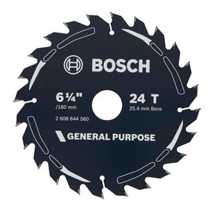 Bosch 160mm 24T TCT Circular Saw Blade for Wood Cutting - GENERAL PURPOSE