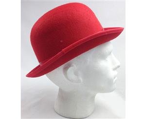 Bowler Hat Party Costume Derby Fancy Dress Dance Halloween Vintage Cap New - Red - Red