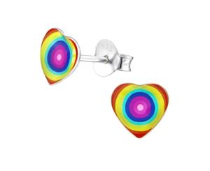 Children Colorful Heart Earrings