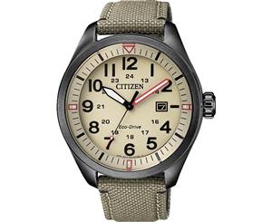 Citizen Eco-Drive Stainless Steel/ Nylon Strap Mens Watch AW5005-12X