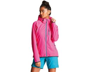 Dare 2b Womens/Ladies Tractile Water Repellent Softshell Jacket Coat - Cyber Pink