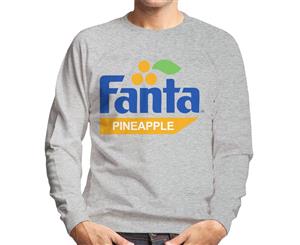 Fanta Pineapple Retro 1980s Logo Men's Sweatshirt - Heather Grey