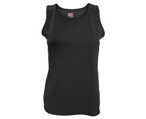 Fruit Of The Loom Womens/Ladies Sleeveless Lady-Fit Performance Vest Top (Black) - RW4725