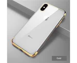 Gold For Apple iPhone XR Premium Slim Plating Shinning TPU Gel case cover