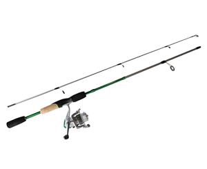 Green 5ƌ Okuma Steeler XP 2 Piece Fishing Rod and Reel Combo Spooled with Line