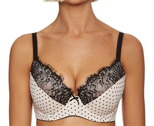 Kayser Perfects Curve It Up Ashley Contour Balconette Bra - Cream Whip/Dot