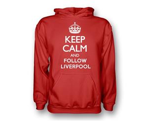 Keep Calm And Follow Liverpool Hoody (red)